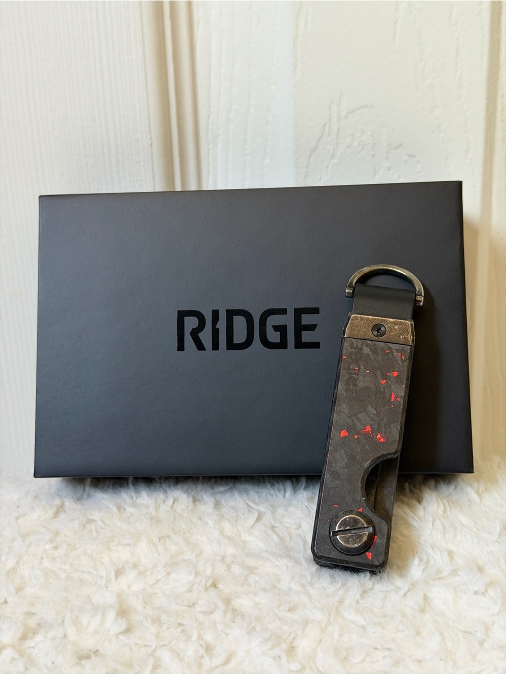 The Ridge Forged Ember Keycase Black With Red Accents